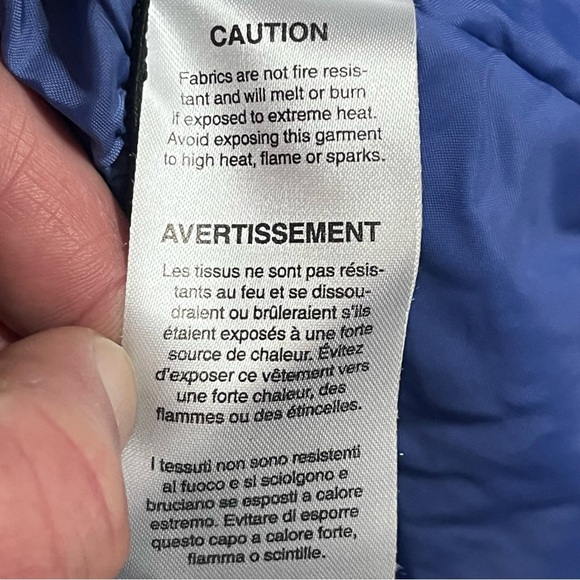 Kids Columbia Winter Hooded Ski Jacket White & Blue Geometric‎ Print Size Large - Picture 10 of 16